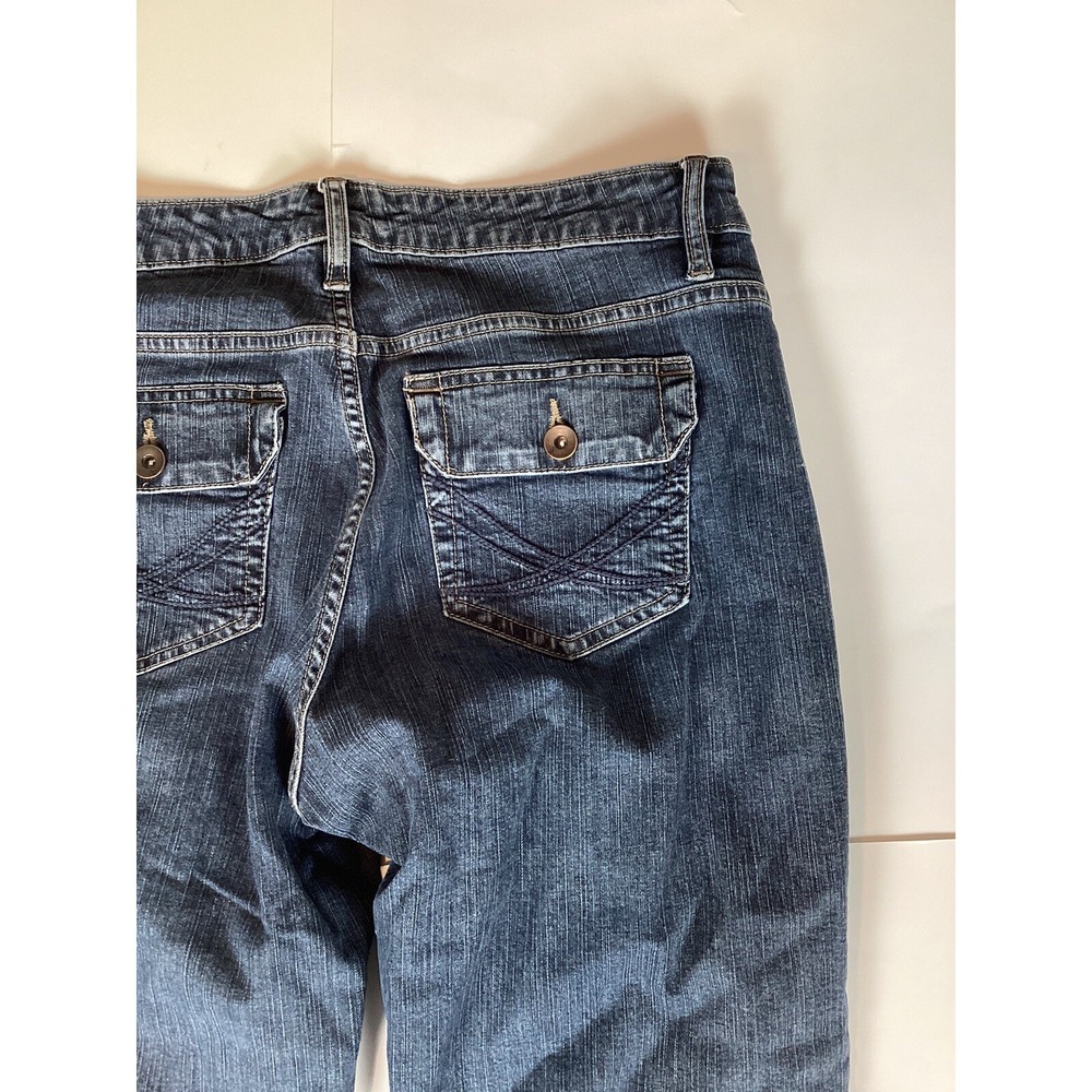 Lee Jeans Womens 12 Petite Lower On The Waist Blue Denim Stretch Pants Casual - Picture 7 of 8